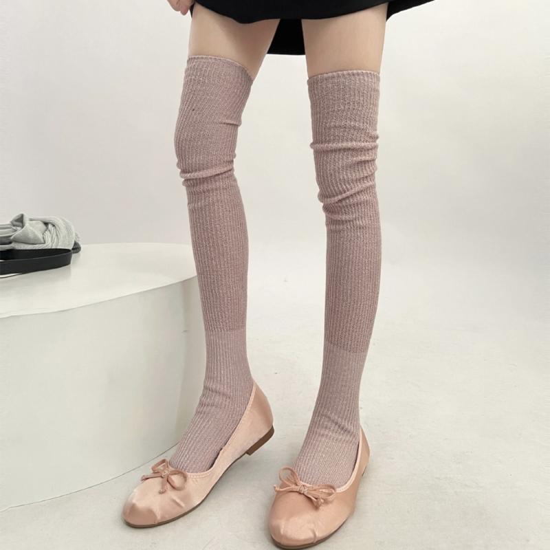 1 Pair Dress Socks Cotton Socks Princess Style Thigh High Lolitas Socks Frilly Ruffle Socks, Women Girl Over Knee Socks