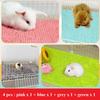 4Pcs Guinea Pig Cage Liner for Guinea Pig Cage Bedding Reusable Rabbit Mat Pad Washable Training Pad Animal Sleeping Bedding Mat