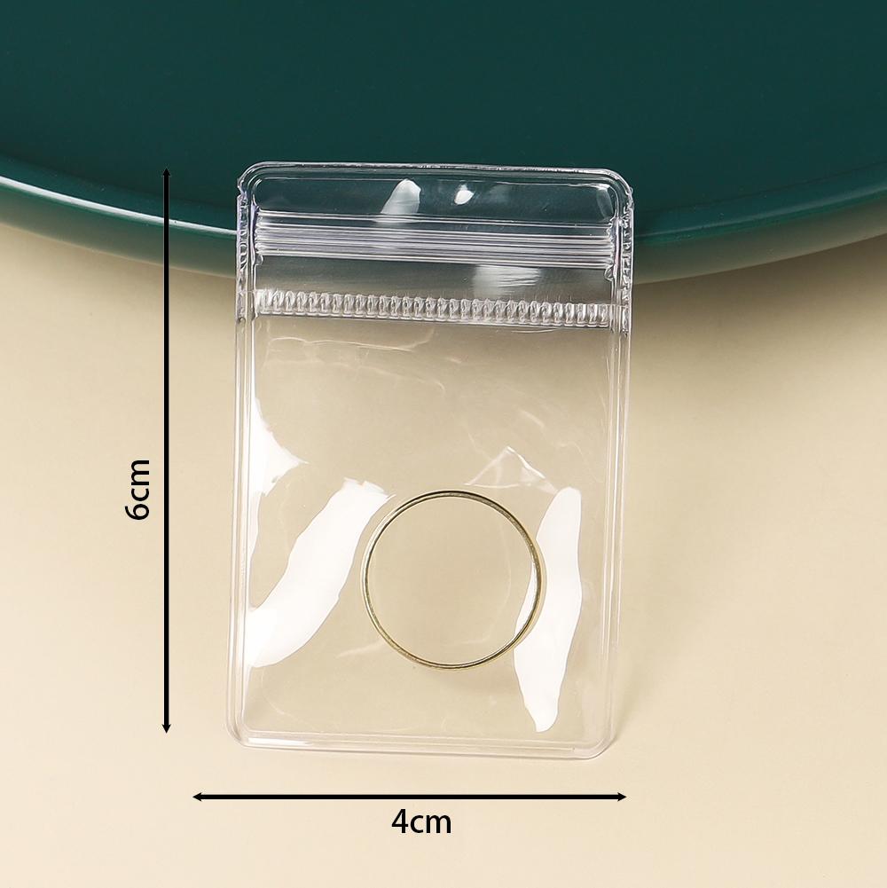 20-50Pcs Transparent PVC Jewelry Pouches Zip Storage Bag for Earring Necklace Jewelry Anti-Oxidation Display Packaging Bags