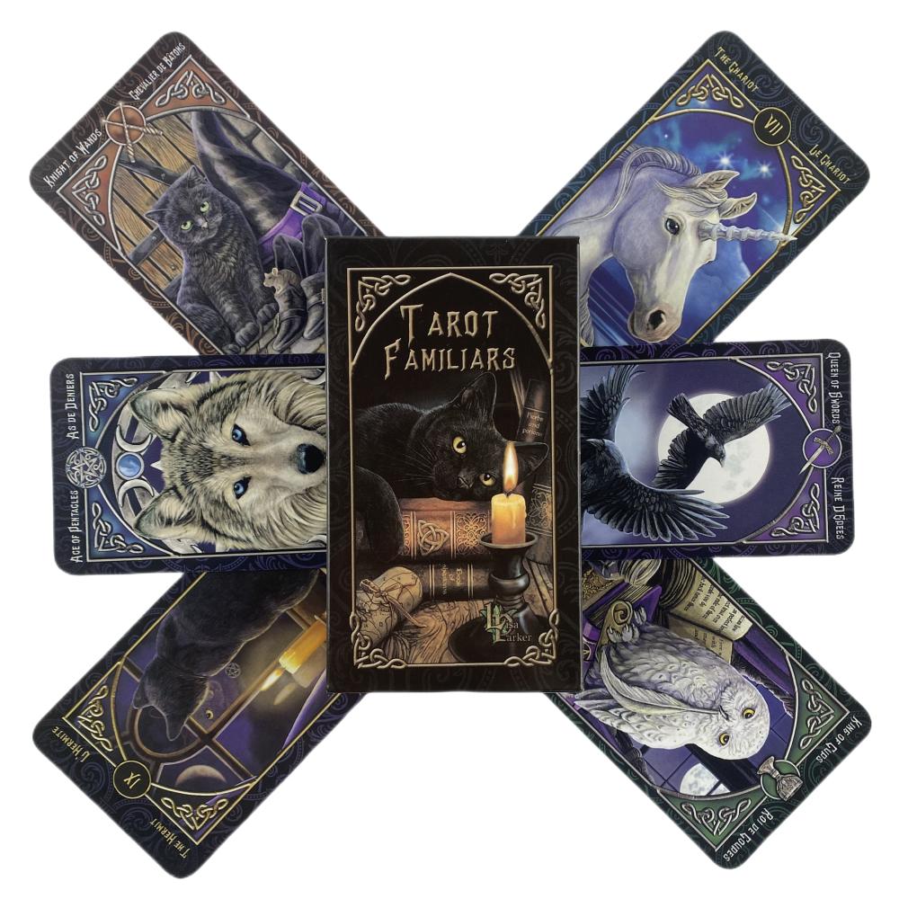 Cats Tarot Familiars Cards A 78 Deck Oracle English Visions Divination Kittens Edition Board Deck Playing Games