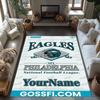 Philadelphia Eagles Personalized Text Carpet Design For Outdoor Dormitory Bedrooms Dining Room Antislip Rug Decorate Offices