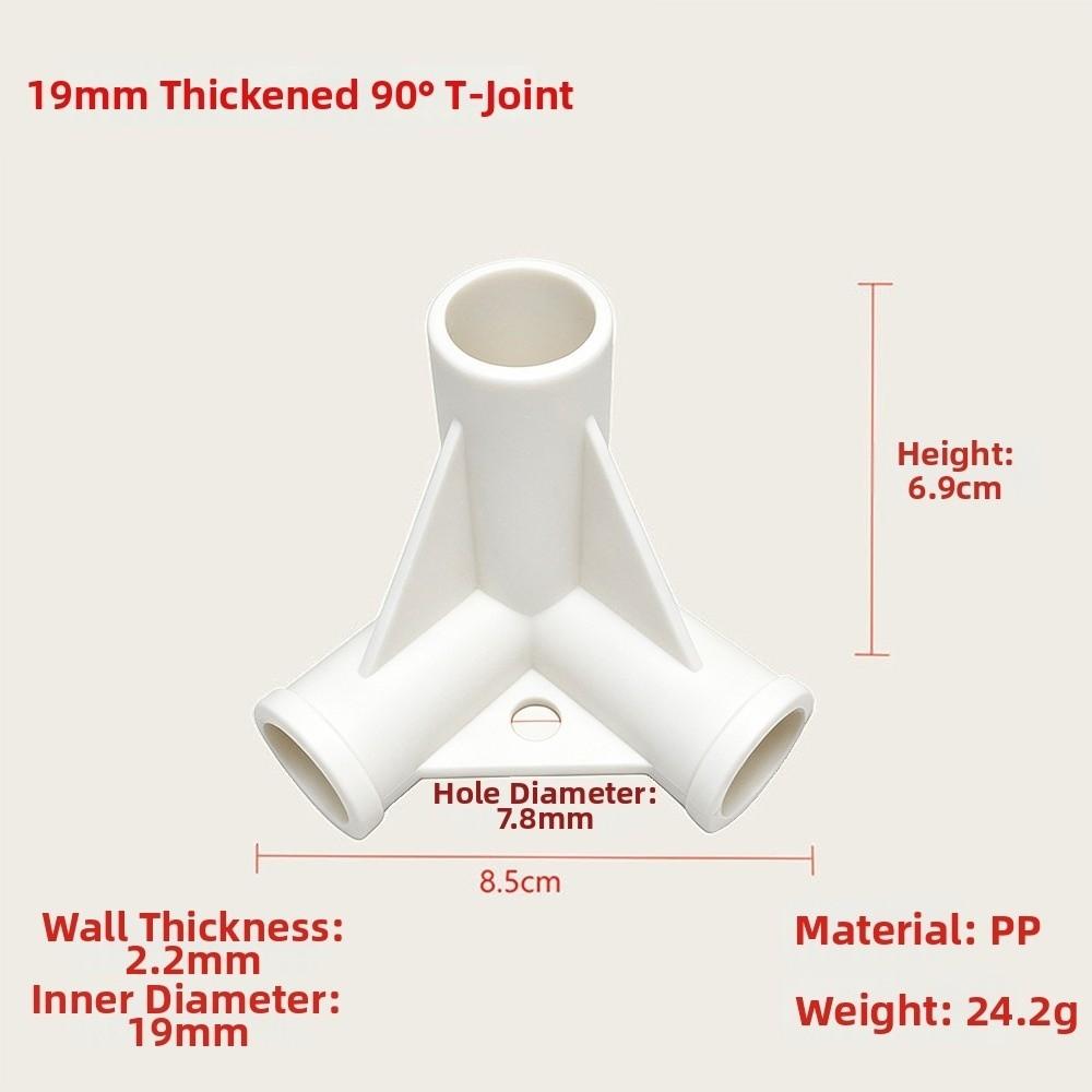 5pcs Black&White DIY Shelf Water Tube Joint Elbow Straight Joint Four Way Connector