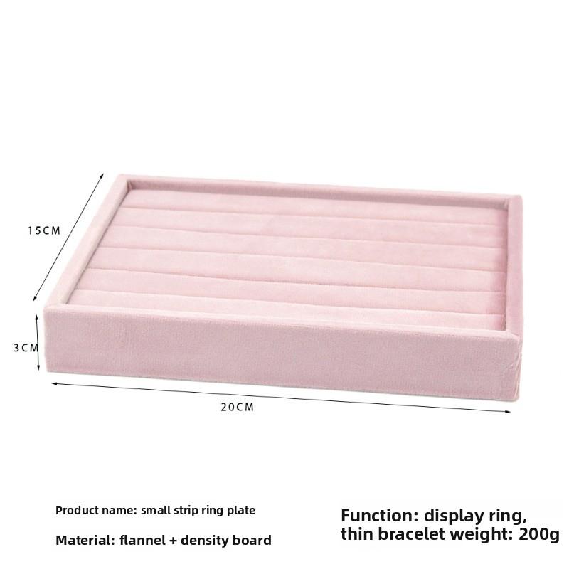 Jewelry Display Stand - Pink Velvet Showcase for Necklaces, Rings, and Accessories