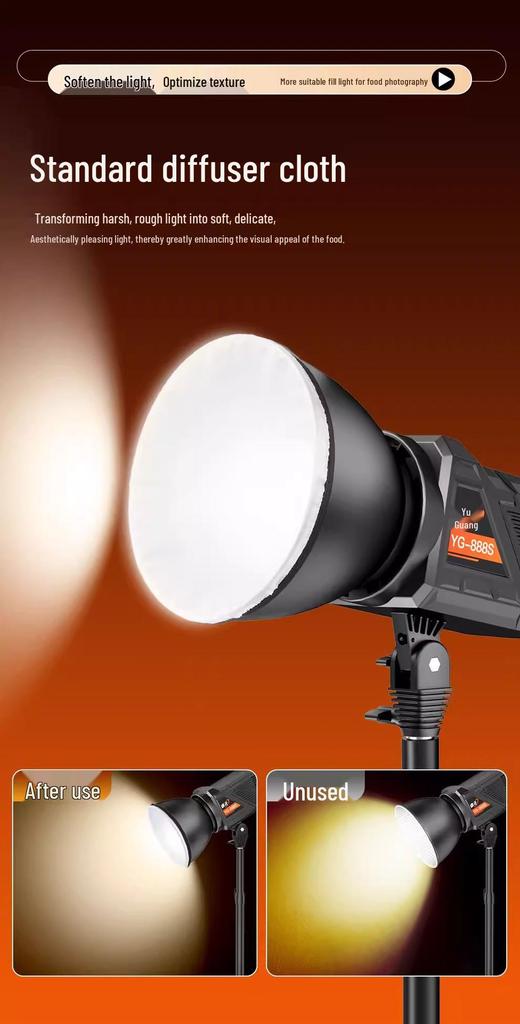 100W Food Photography Desktop Fill Light for Live Streaming & Constant Light Shooting