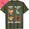 Eat Sleep Anime Repeat Graphic For Anime Fans Tshirt Breathable And Comfortable Custom Printed Graphic T Shirts Cotton Tops