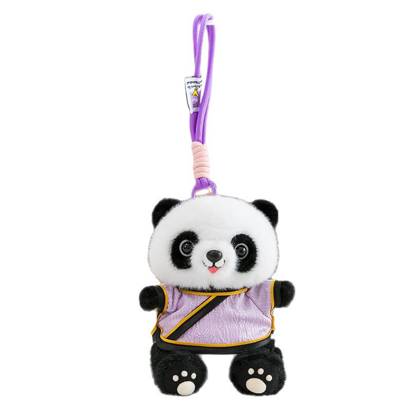 Chinese Style Cute Panda Pendant Plush Toy with Logo