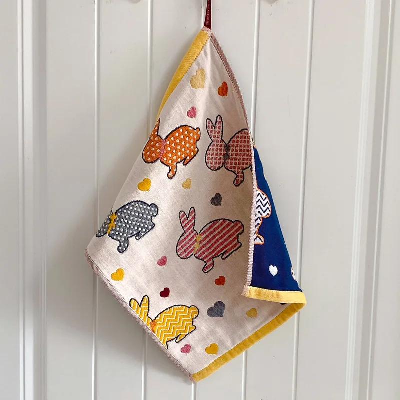 Babyhandtuch, weiches Hautgefühl, 4-lagig, bequem, nicht reizend, reinigende Baumwolle, verschiedene Drucke, Gesichtshandtuch für den Kindergarten