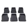 6Pcs 3 Inch Trapezoid Furniture Risers Sofa Leg Pads for Bed Table Cabinet Sofa Feet Black
