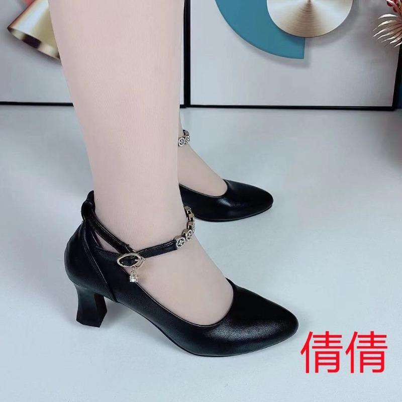 

Женские туфли на высоком каблуке с острым носком, нескользящей мягкой подошвой, увеличивающие рост, модные женские туфли, одинарные туфли, туфли для работы, для мамы 34