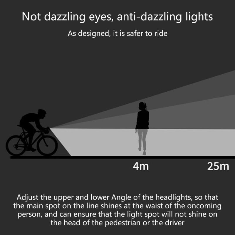 1Set Light Flashlights Bike Headlights Lamp Bicycles Part Smarted Bicycles Light for Outdoor Use