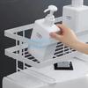 1Pcs Durable Non Perforated Toilet Storage Rack Single Layer Metal Bathroom Shelf Multifunctional Shampoo Tray