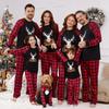 Plaid Little Deer Parent-Child Christmas Pajama Set