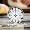 Kitchen Timer, 60-Minute Countdown, MechanicalMagnetic Timer Not Required, Stainless Steel, Countdown Timer for School, Classroom, Education,