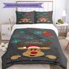 3pcs Christmas Reindeer Bedding Set Duvet Cover Closure Includes 1 Duvet Cover & 2 Pillowcases, Soft and Comfortable for All Seasons.
