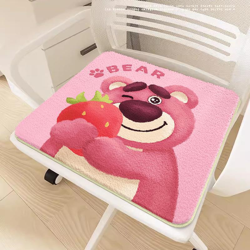 Cartoon Plush Non-Slip Chair Cushion – Soft Imitation Cashmere for Office, Student, or Sofa Seating