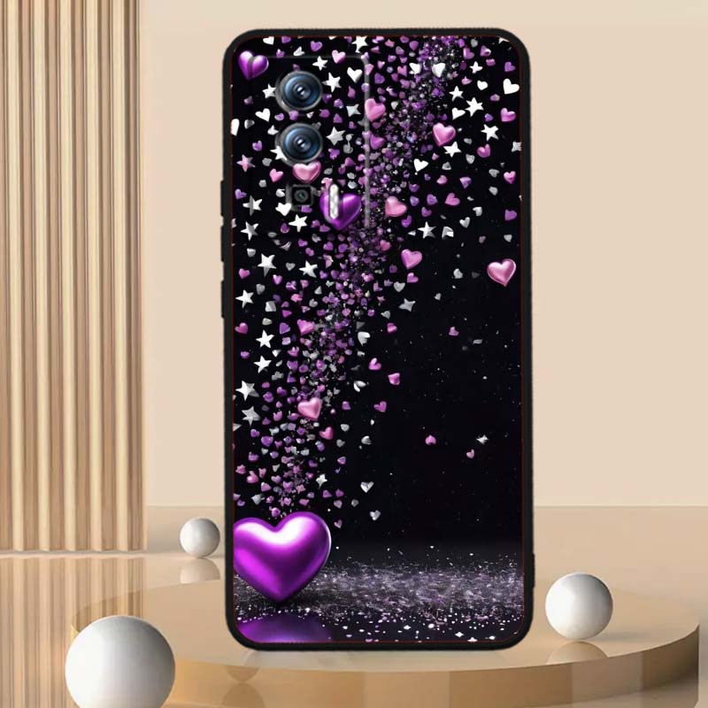Luxurious Love Design Art For Xiaomi Redmi 12 13C 12C 13 10C 9T A2 9A 9C 7A Note 10S 8T 10 9 8 Pro 4G 5G Black Phone Case