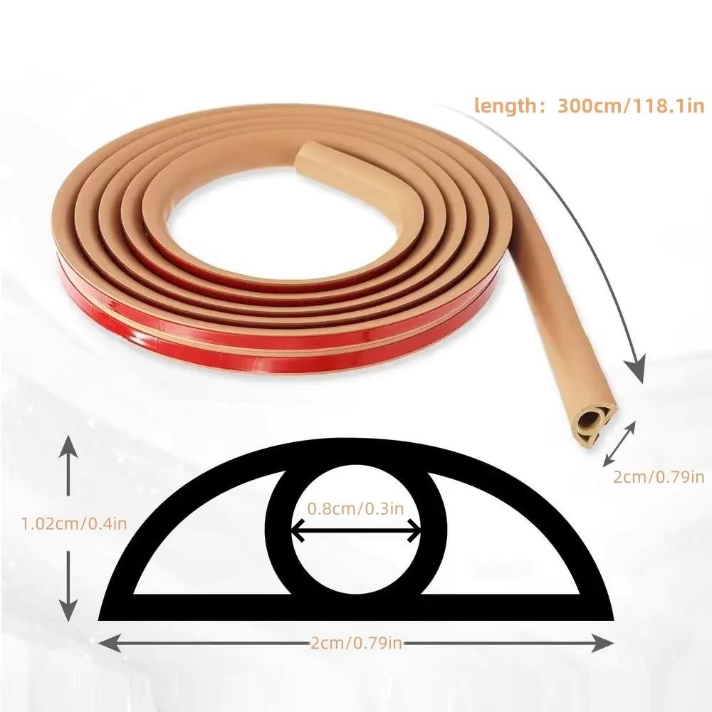 1pc 118.11in Floor Cord Cover Extension Wiring Duct Protector Power Cable Protector Hider Covers Practical Wire Organizer