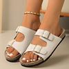 Thick-soled Shoes Women's Slippers Lazy People One-line Soft-soled Beach Slippers
