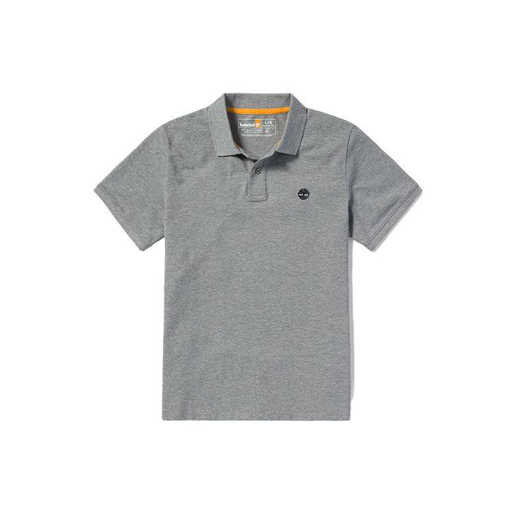 Timberland Men s Short Sleeve Polo Shirt Medium-Gray A62T5-052 S
