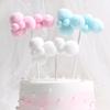3D Cloud Cake Decorations: Dessert Flags & Fluffy Ball Inserts