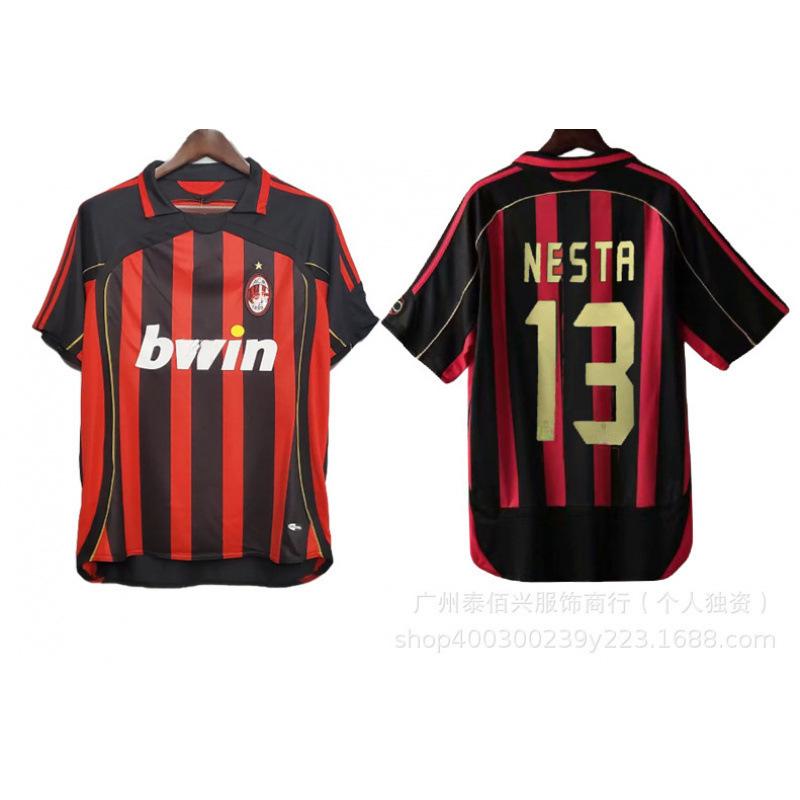 Großhandel Serie A klassisches Retro-Fußballtrikot AC Mailand Kaka Inter Mailand Heim- und Auswärtstrikot Kurzarm undertaking consignment