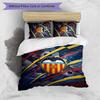 Valencia FC Printed 3PCS Bedding Set Breathable Duvet Cover with Pillowcases Decorative Bed Linen for Bedroom Home