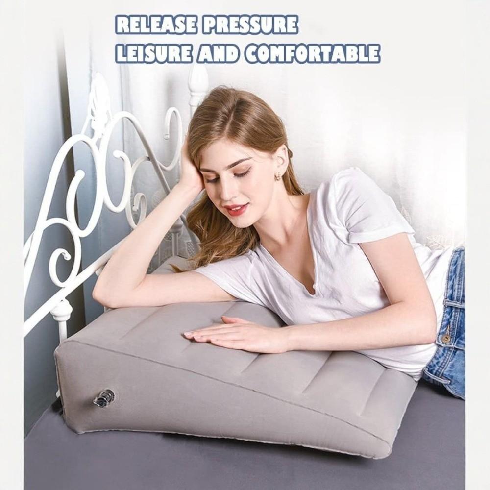Back Support Wedge Pillow Ergonomic Inflatable Back Pillow for Travel Camping Sleeping