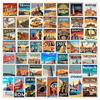 50 European Travel Series Waterproof Graffiti Stickers for Water Bottles, Phones, and Laptops