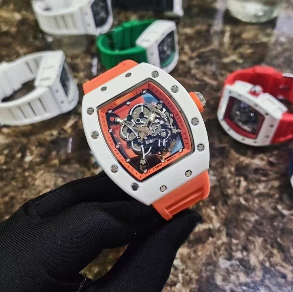 Men's Tonneau Quartz Sports Watch - Double-Sided Hollow Design