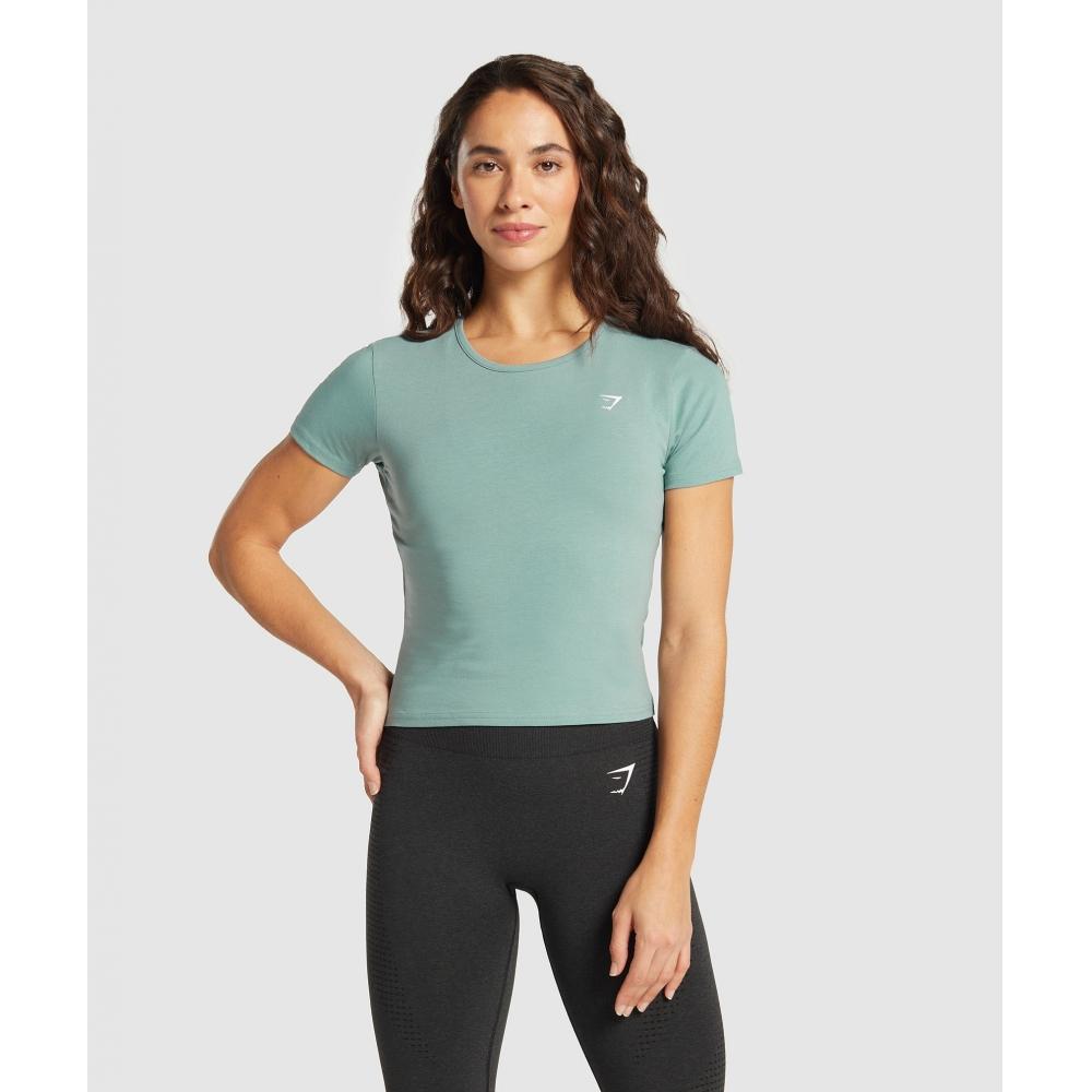 

Gymshark Training Cotton Baby Tee Celeste Blue B4b3q Udbp XS