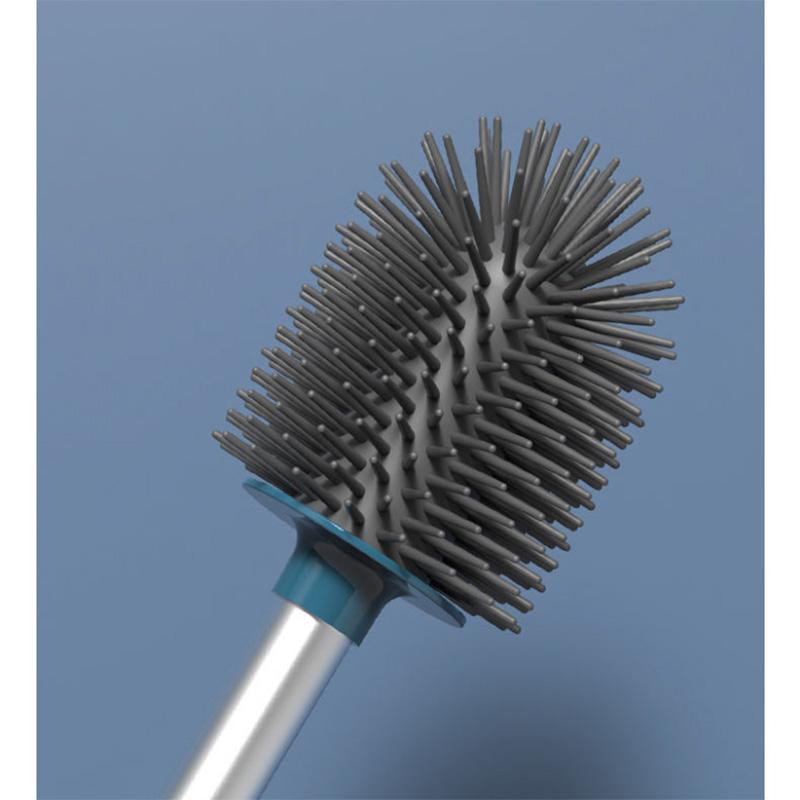 Brosse de Toilette en Silicone Murale Ménage Salle de Bain Brosse Nettoyage Sans Angle Mort Brosse Douce
