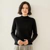 Women's Slim-Fit Half-High Neck Cashmere Sweater: Warm & Versatile Knitted Pullover