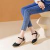Women's Ethnic-Style Wedge Heel Sandals with Bow Knot - 2026 Summer Collection