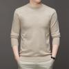 7 Colour Men's Round Neck Spring and Autumn Long Sleeved Solid Color Sweater Soft Warm and Comfortable Top with A Base