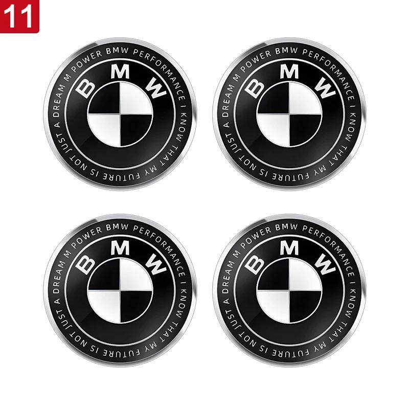 4 Stück 56MM 60MM 65MM Auto Radnabenabdeckung Aufkleber Felgenabdeckung Abzeichen Emblem für BMW E39 E87 E60 E46 E53 E90 F10 F20 F25 F30 X5