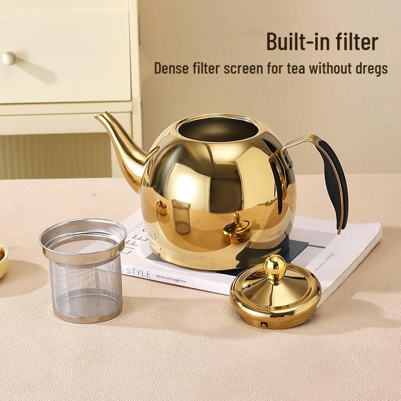 Ev, Restoran veya Otel Kullanımı İçin Infüzerli Paslanmaz Çelik Çaydanlık - Kettle Planet Anne-Çocuk Tasarımı