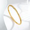 New H Fashion Stainless Steel Light Luxury Double T Open Spring Clasp Women's Bracelet