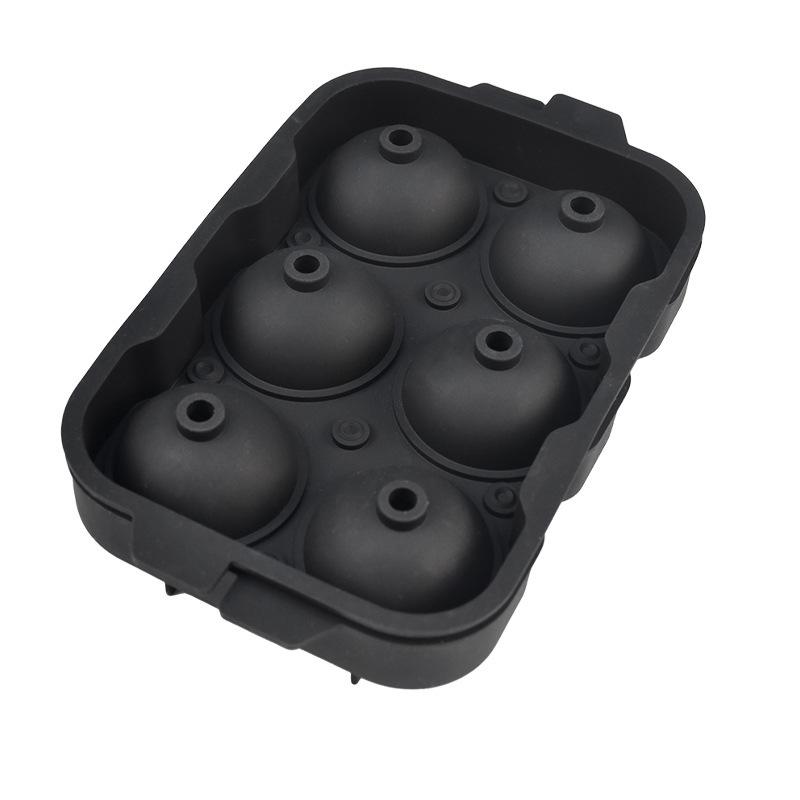 Large Capacity Food Grade Silicone Ice Ball Mold for Home Use 6 Cells