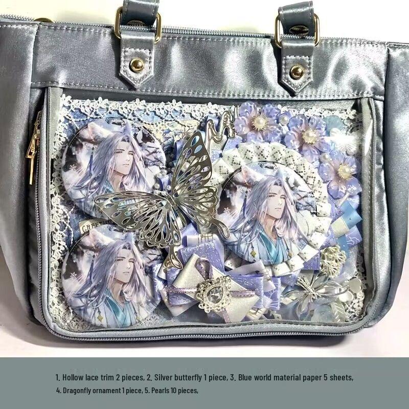 Decoration Filler Material Pack: DIY Handmade Accessories Set with Tanmei Zha Background Paper and Bag