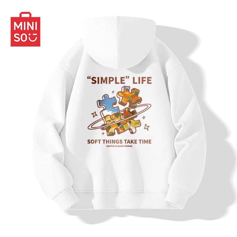 

MINISO Men s Autumn Heavyweight Loose Fit Hooded Pullover XL