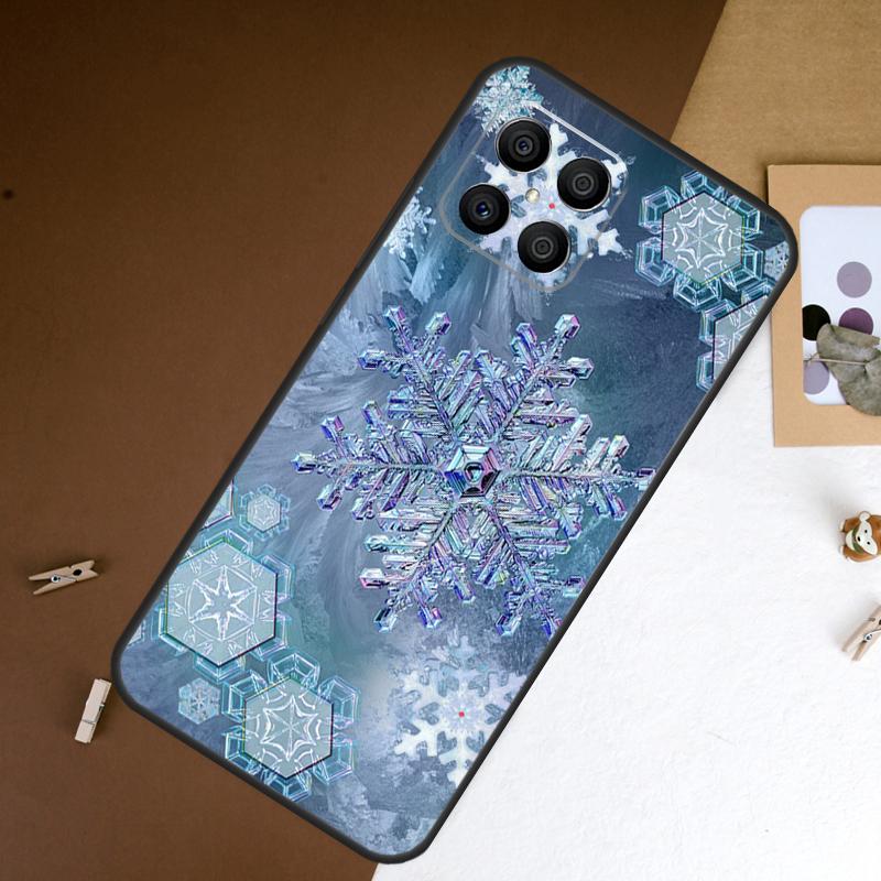 Snow Snowflake Winter Phone Case For Honor 90 Lite 50 70 Magic 5 6 Pro 8X X6 X7 X8 X9 X8a X7a X6a X9b X9a Cover