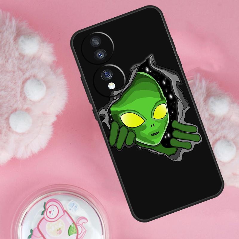 Alien Kawaii Art Case For Huawei Honor Magic5 Lite 50 70 X7 X8 X9 P20 P40 P30 Pro P Smart 2019 Nova 9 Cover