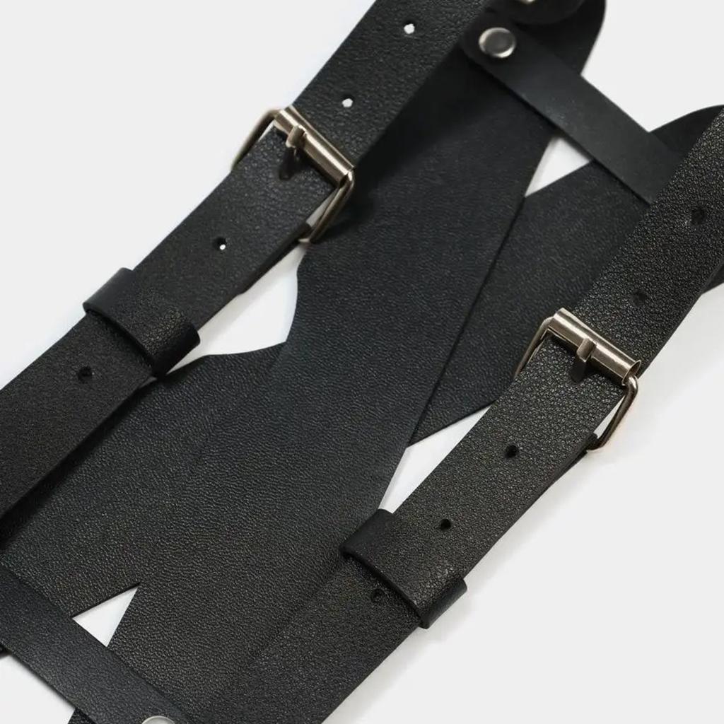 Women's Masquerade Mask for Cosplay Party PU Leather Black Eye Mask Costume Accessory Holiday Gift