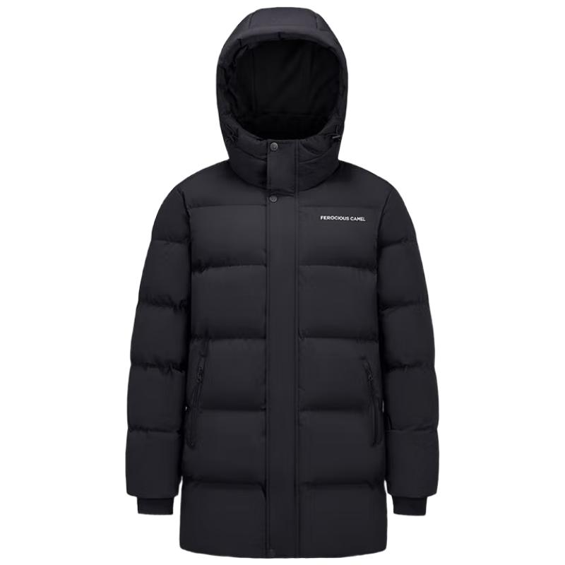 

Camel Men s Mid-Length Hooded Water-Repellent Down Jacket 3XL