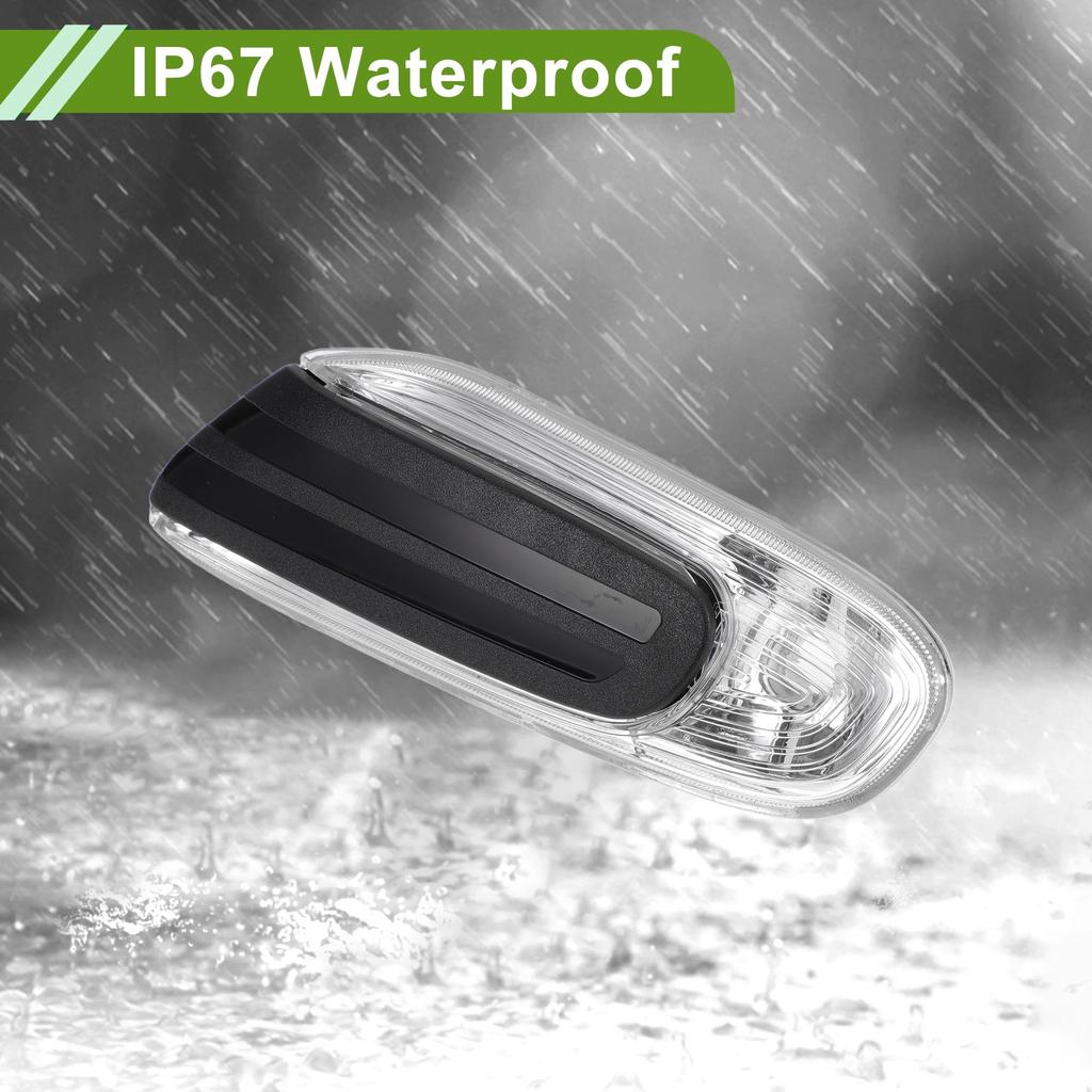 Compatible with HOPESPANNER Mini No.63137298347 Side Marker Light Cover Waterproof White Blinker Corner Parking