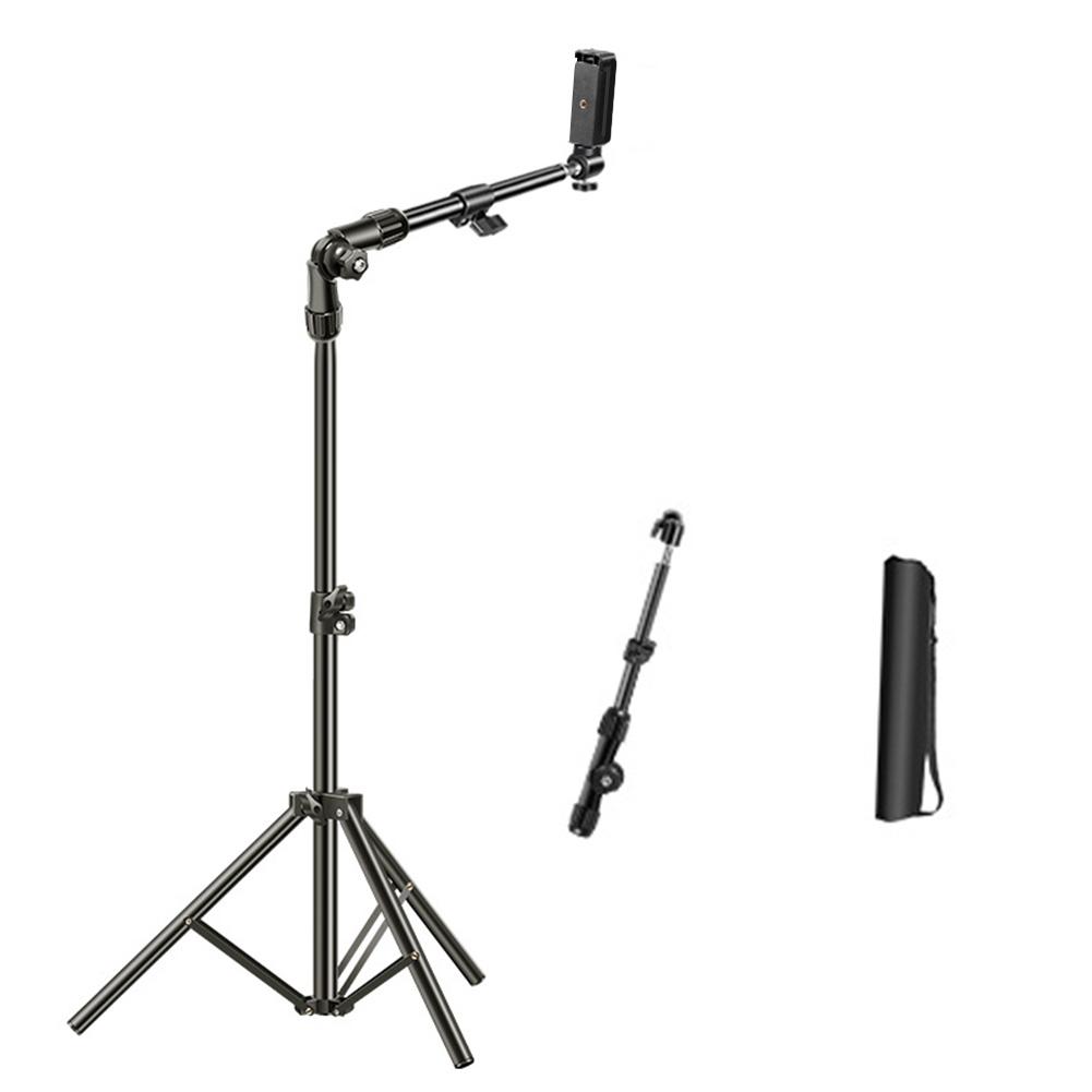 

Portable Phone Tripod Adjustable Horizontal Overhead Tripod Cell Phone Horizontal Stand for Filming Video Recording Live Stream
