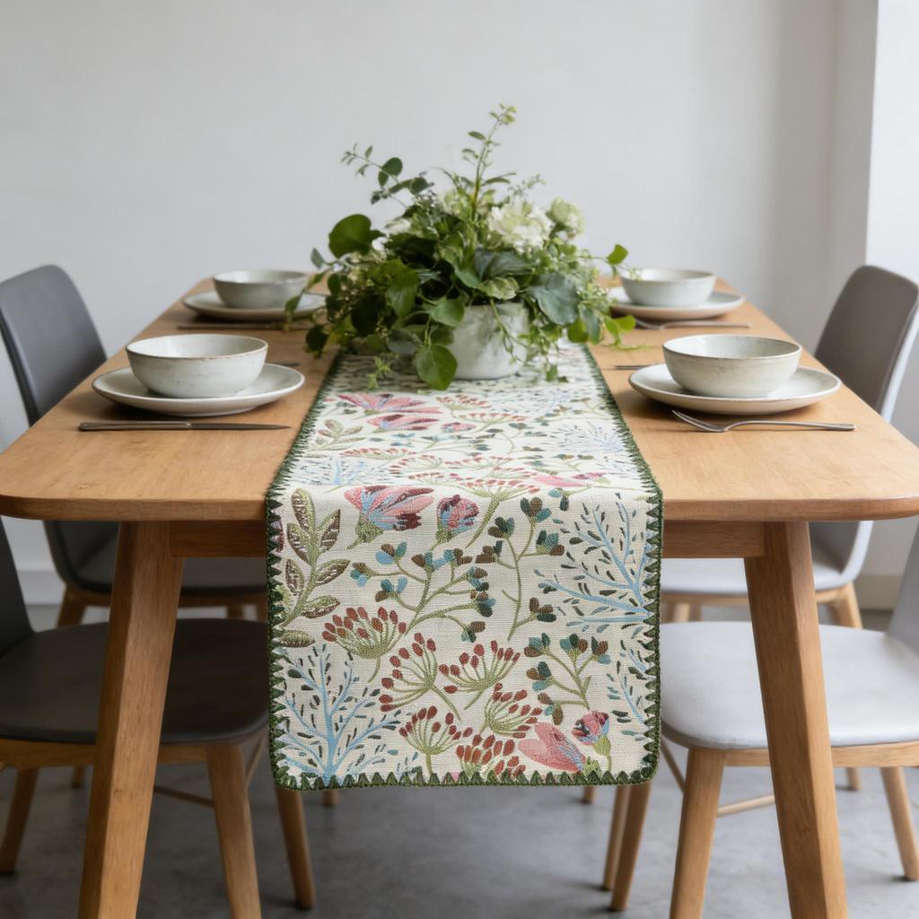 Modern Decorative Home Table Runner Nordic Cotton Linen, Soft Table Runner for Dining Table TV Stand Center Table Table Runner