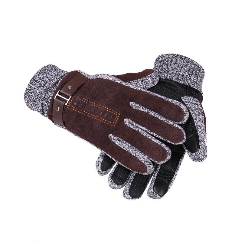 Maihan Men's Pigskin Thermal Touchscreen Gloves