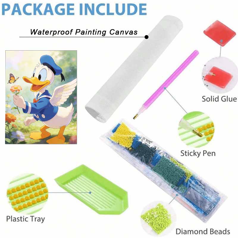 Disney Donald Duck Flower Butterfly Diamond Paint Painting Art Kit Handmade DIY5D Home Decor Gift