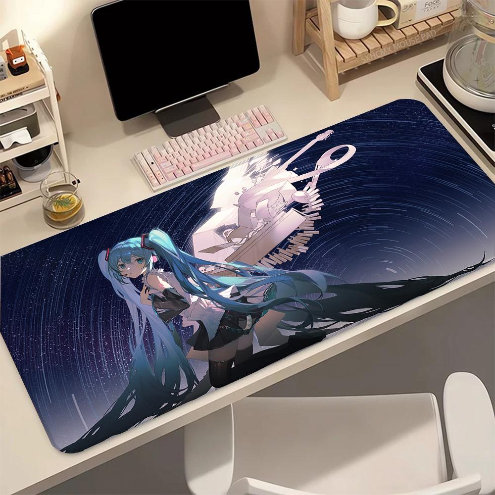 Anime HHatsune MMiku Pink Sakura Kawaii Large x Extended Mouse Pad Non Slip Desk Mat Keyboard Rug for PC Gamer Laptop